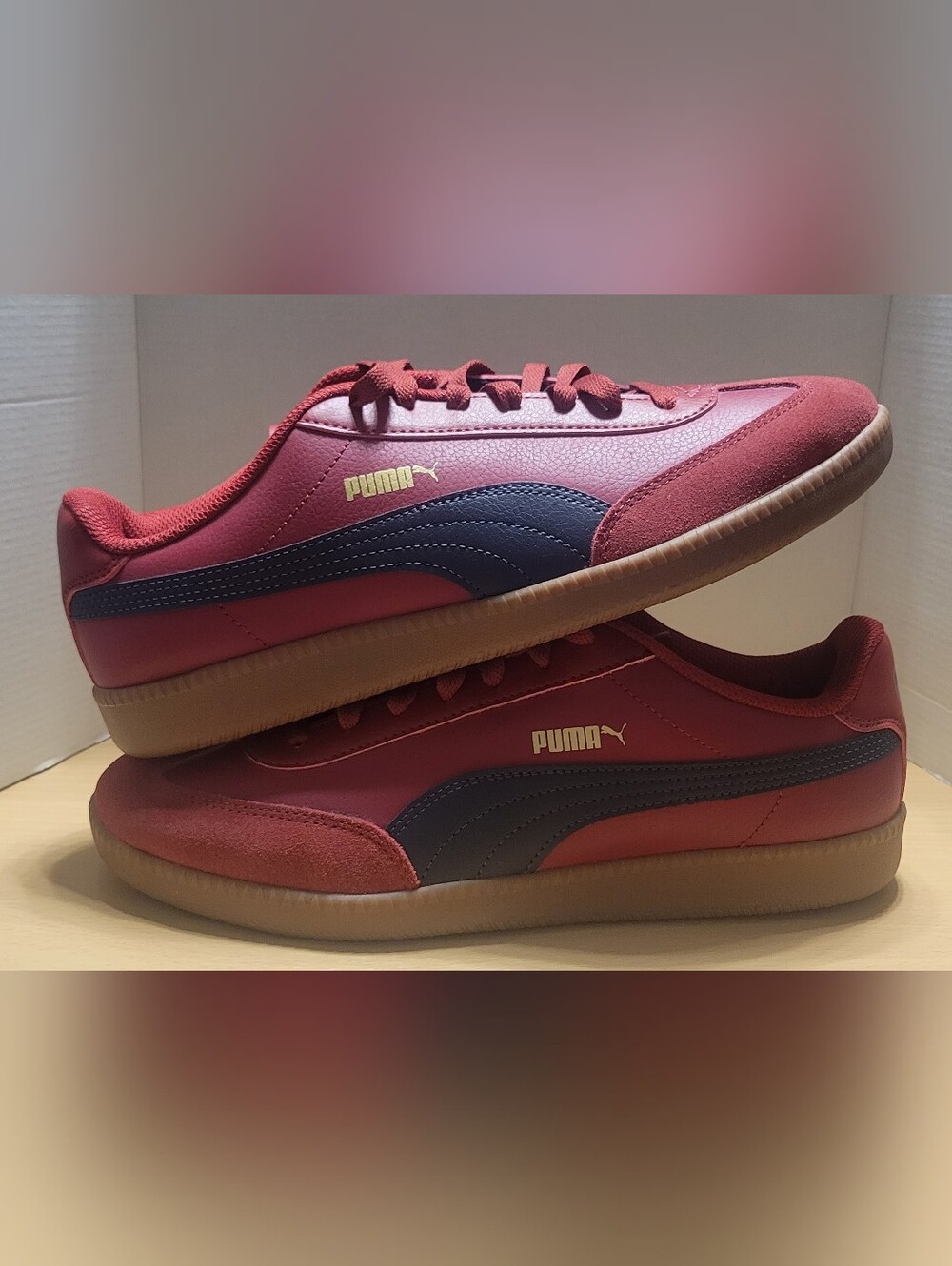 Puma Red Suede & Leather Sneakers - US Size 9